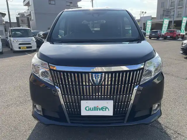 トヨタ エスクァイア ハイブリッド Gi 静岡県 2016(平28)年 15.8万km スパークリングブラックパールクリスタルシャイン ワンオーナー/Toyota Safety Sense/・プリクラッシュセーフティ/・車線逸脱警報/純正メモリナビ/・フルセグTV/Bluetooth/SD/DVD/CD/AM/FM/バックカメラ/両側パワースライドドア/LEDヘッドライト/オートライト/フォグライト/ETC/レザーシート/シートヒーター/スマートキーx2/プッシュスタート/純正１５インチAW/取扱説明書/新車時保証書