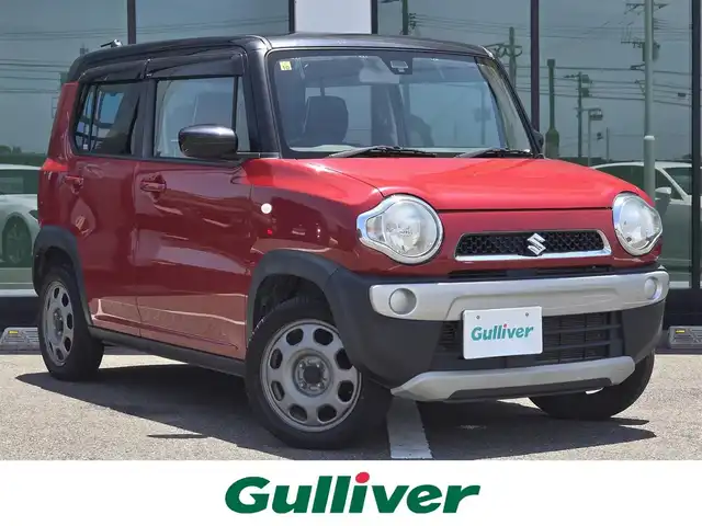 スズキ ハスラー G 福岡県 2014(平26)年 12.4万km フェニックスレッドパール/ブルーイッシュブラックパール 社外メモリナビ（AVIC-ZH0009）/フルセグTV/衝突被害軽減ブレーキ/横滑り防止装置/アイドリングストップ/プッシュスタート/スマートキー×２/シートヒーター/フロアマット/純正ドアバイザー