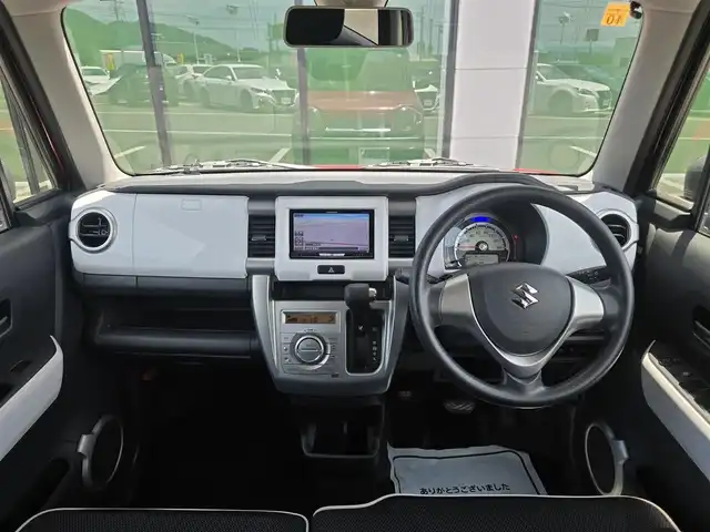 スズキ ハスラー G 福岡県 2014(平26)年 12.4万km フェニックスレッドパール/ブルーイッシュブラックパール 社外メモリナビ（AVIC-ZH0009）/フルセグTV/衝突被害軽減ブレーキ/横滑り防止装置/アイドリングストップ/プッシュスタート/スマートキー×２/シートヒーター/フロアマット/純正ドアバイザー