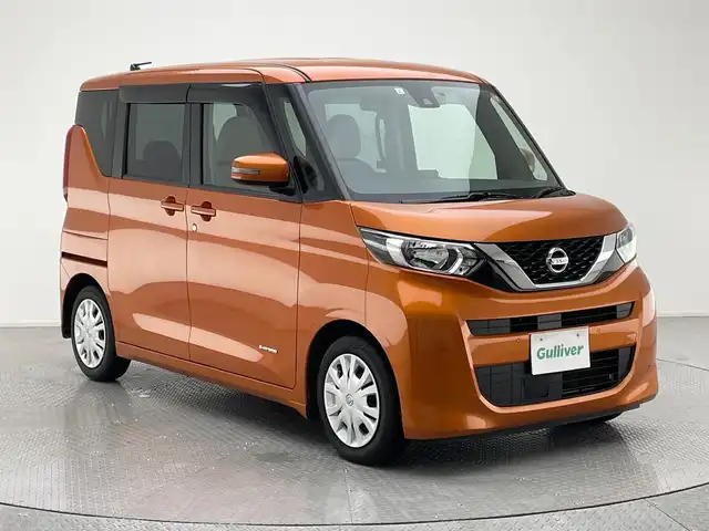 日産 ルークス X 兵庫県 2021(令3)年 1.9万km オレンジ 純正メモリーナビ/(MJ120D-W)/フルセグ CD BT/アラウンドビューモニター/エマージェンシーブレーキ/コーナーセンサー/ドライブレコーダー/片側パワースライドドア/アイドリングストップ/純正フロアマット/オートライト/スマートキー/スペアキー/アイドリングストップ/取扱い説明書/新車時保証書