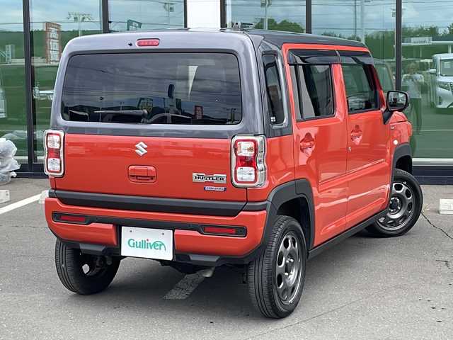 スズキ ハスラー HYBRID G ターボ 道東・釧路十勝 2021(令3)年 3.6万km バーミリオンオレンジ/ガンメタリック2トーン ・４WD/・ターボ/・純正メモリナビ/（CD・DVD・BT・USB・AM・FM）/・全方位カメラ/・アダクティブクルーズコントロール/・社外前後ドライブレコーダー/・純正エンジンスターター/・前席シートヒーター/・ドアバイザー/・ステアリングスイッチ/・横滑り防止装置/・白線逸脱防止機能/・オートライト/・アイドリングストップ/・電動格納ミラー/・ヒルディセントコントロール/・スノーモード/・グリップコントロール/・パドルシフト/・後方コーナーセンサー/・社外AW付冬タイヤ積込/（165/60/15　2021年製造冬タイヤ 3mm）/・保証書/・取扱説明書