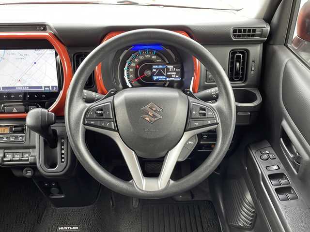 スズキ ハスラー HYBRID G ターボ 道東・釧路十勝 2021(令3)年 3.6万km バーミリオンオレンジ/ガンメタリック2トーン ・４WD/・ターボ/・純正メモリナビ/（CD・DVD・BT・USB・AM・FM）/・全方位カメラ/・アダクティブクルーズコントロール/・社外前後ドライブレコーダー/・純正エンジンスターター/・前席シートヒーター/・ドアバイザー/・ステアリングスイッチ/・横滑り防止装置/・白線逸脱防止機能/・オートライト/・アイドリングストップ/・電動格納ミラー/・ヒルディセントコントロール/・スノーモード/・グリップコントロール/・パドルシフト/・後方コーナーセンサー/・社外AW付冬タイヤ積込/（165/60/15　2021年製造冬タイヤ 3mm）/・保証書/・取扱説明書
