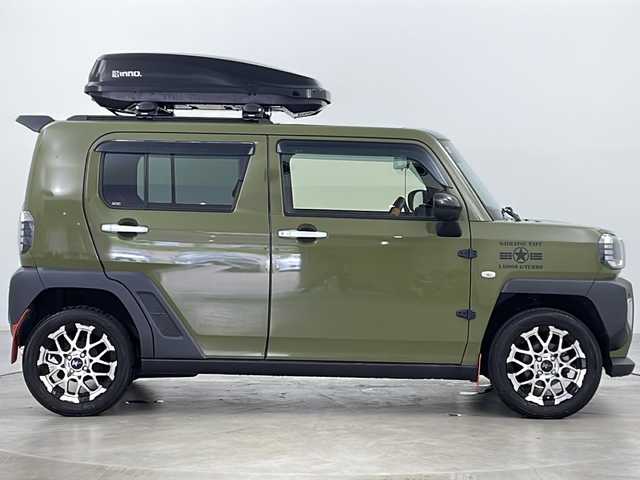 ダイハツ タフト G 道央・札幌 2020(令2)年 2.2万km フォレストカーキメタリック ・４ＷＤ/・純正ナビＤＴＶ・ＢＴ・ＣＤ・ＤＶＤ・ＳＤ・ＵＳＢ/・アラウンドビューモニター/・ガラスルーフ/・スマートアシスト/・衝突軽減ブレーキ/・ペダル踏み間違い時加速抑制機能/・車線逸脱抑制制御機能/・先行車発進お知らせ機能/・誤発進抑制機能/・路肩逸脱警報機能/・ルーフレール/・ルーフキャリア/・ルーフＢＯＸ/・前席シートヒーター/・ＬＥＤオートライト/・オートマチックハイビーム/・純正ドラレコ/・スマートキー/・シートカバー
