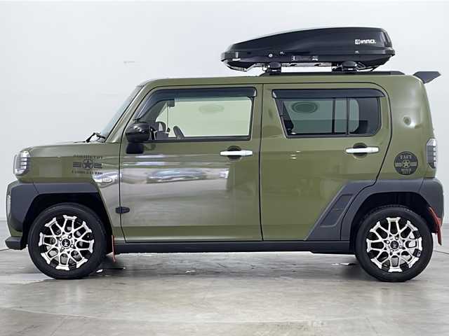 ダイハツ タフト G 道央・札幌 2020(令2)年 2.2万km フォレストカーキメタリック ・４ＷＤ/・純正ナビＤＴＶ・ＢＴ・ＣＤ・ＤＶＤ・ＳＤ・ＵＳＢ/・アラウンドビューモニター/・ガラスルーフ/・スマートアシスト/・衝突軽減ブレーキ/・ペダル踏み間違い時加速抑制機能/・車線逸脱抑制制御機能/・先行車発進お知らせ機能/・誤発進抑制機能/・路肩逸脱警報機能/・ルーフレール/・ルーフキャリア/・ルーフＢＯＸ/・前席シートヒーター/・ＬＥＤオートライト/・オートマチックハイビーム/・純正ドラレコ/・スマートキー/・シートカバー