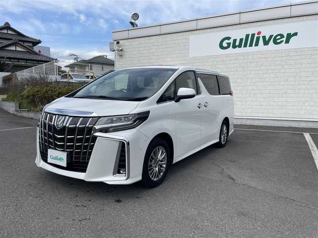 トヨタ アルファードハイブリット SR Cパッケージ 神奈川県 2021(令3)年 3.1万km ホワイトパールクリスタルシャイン ワンオーナー/10.5型ディスプレイ/・JBLサウンドシステム/・Bluetoothオーディオ/・フルセグTV/・HDMI・USB端子/・パノラミックビューモニター/純正DVDデッキ/リアエンターテインメントシステム/・13.3型フリップダウンモニター/サンルーフ/黒革シート/・前席パワーシート/・前席エアー＆シートヒーター/両側電動スライドドア/電動リアゲート/トヨタセーフティセンス/・プリクラッシュセーフティ/・レーントレーシングアシスト/・オートマチックハイビーム/・レーダークルーズコントロール/・ブラインドスポットモニター/・リアクロストラフィック/・パーキングサポートブレーキ/２．０ビルトインETC/新車時手帳、取説