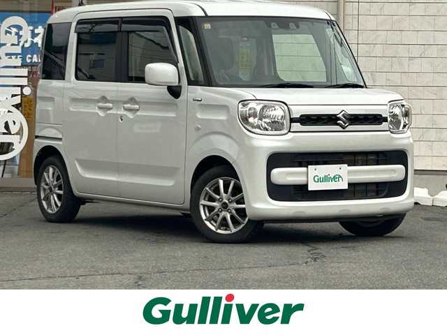スズキ スペーシア HYBRID G 岩手県 2020(令2)年 3.3万km ピュアホワイトP ４ＷＤ　/社外ＳＤナビ(型式AVIC-RW303)/(CD、DVD、AUX、USB、ipod、フルセグTV)　/バックカメラ　/前方ミラー型ドライブレコーダー/ＥＴＣ　/コーナーセンサー　/プッシュスタート　/スマートキー×２　/社外エンジンスターター/アイドリングストップ　/運転席シートヒーター　/衝突軽減装置　/オートライト　/ドアバイザー/フロアマット/12V/120Wソケット/保証書　取説　ナビ取説
