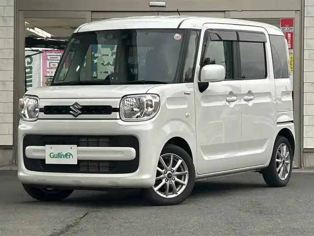 スズキ スペーシア HYBRID G 岩手県 2020(令2)年 3.3万km ピュアホワイトP ４ＷＤ　/社外ＳＤナビ(型式AVIC-RW303)/(CD、DVD、AUX、USB、ipod、フルセグTV)　/バックカメラ　/前方ミラー型ドライブレコーダー/ＥＴＣ　/コーナーセンサー　/プッシュスタート　/スマートキー×２　/社外エンジンスターター/アイドリングストップ　/運転席シートヒーター　/衝突軽減装置　/オートライト　/ドアバイザー/フロアマット/12V/120Wソケット/保証書　取説　ナビ取説