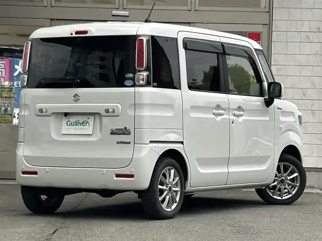 スズキ スペーシア HYBRID G 岩手県 2020(令2)年 3.3万km ピュアホワイトP ４ＷＤ　/社外ＳＤナビ(型式AVIC-RW303)/(CD、DVD、AUX、USB、ipod、フルセグTV)　/バックカメラ　/前方ミラー型ドライブレコーダー/ＥＴＣ　/コーナーセンサー　/プッシュスタート　/スマートキー×２　/社外エンジンスターター/アイドリングストップ　/運転席シートヒーター　/衝突軽減装置　/オートライト　/ドアバイザー/フロアマット/12V/120Wソケット/保証書　取説　ナビ取説