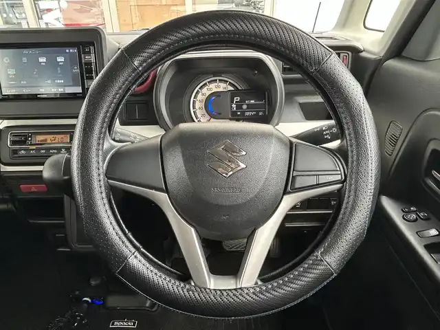 スズキ スペーシア HYBRID G 岩手県 2020(令2)年 3.3万km ピュアホワイトP ４ＷＤ　/社外ＳＤナビ(型式AVIC-RW303)/(CD、DVD、AUX、USB、ipod、フルセグTV)　/バックカメラ　/前方ミラー型ドライブレコーダー/ＥＴＣ　/コーナーセンサー　/プッシュスタート　/スマートキー×２　/社外エンジンスターター/アイドリングストップ　/運転席シートヒーター　/衝突軽減装置　/オートライト　/ドアバイザー/フロアマット/12V/120Wソケット/保証書　取説　ナビ取説