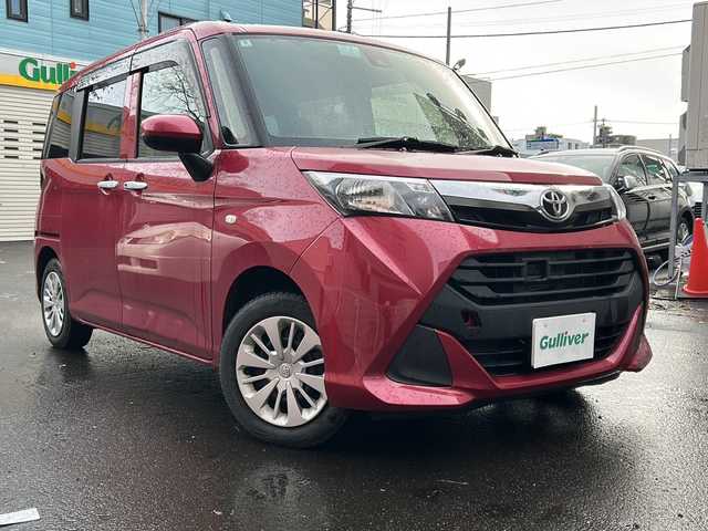 トヨタ タンク X S 道央・札幌 2018(平30)年 7.1万km マゼンタベリーマイカM 4WD/ワンオーナー/片側パワースライドドア/社外SDナビ(フルセグ、AM、FM、CD、DVD)/衝突被害軽減システム/寒冷地仕様/アイドリングストップ/夏タイヤ積込(社外AW)/プッシュスタート/オートライト/電動格納ミラー/純正エンジンスターター/スマートキー/新車時保証書/取扱説明書/スペアキー×1