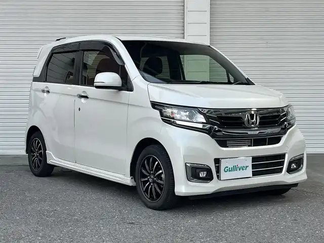 ホンダ Ｎ ＷＧＮ カスタム G ターボパッケージ 埼玉県 2018(平30)年 4.4万km プレミアムホワイトパールⅡ 純正ナビ/　Bluetooth/フルセグ/　CD/DVD/AM/FM/クルーズコントロール/ビルトインETC/ハーフレザーシート/MTモード付AT/パドルシフト/ターボ/プッシュスタート/スマートキー/オートライト/純正14インチアルミホイール/純正フロアマット/本革巻きステアリング/ドアバイザー/保証書/記録簿/盗難防止装置
