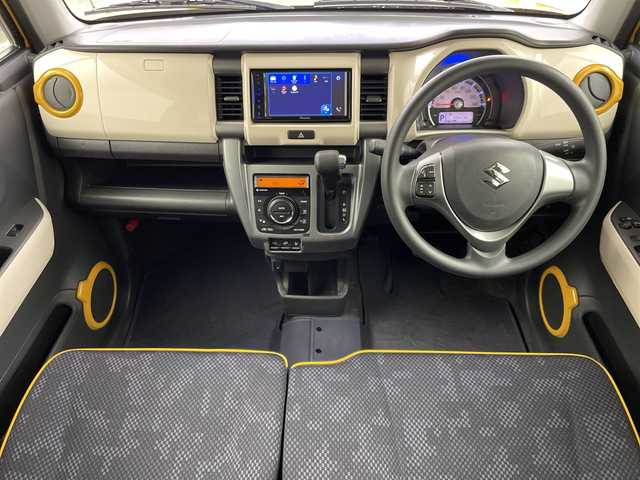 スズキ ハスラー F リミテッド Ⅱ 岐阜県 2018(平30)年 2.2万km アクティブイエロー/スチールシルバー2トーン 純正ディスプレイオーディオ【PVH-9300VSZS】/(FM/AM/CD/DVD/Bluetooth)/衝突軽減ブレーキ/ステアリングスイッチ/HIDヘッドライト/オートライト/シートヒーター(D/N席)/純正フロアマット/スズキセーフティサポート/デュアルカメラブレーキサポート/ヒルディセントコントロール/横滑り防止装置