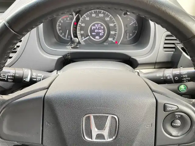 ホンダ ＣＲ－Ｖ 20G 東京都 2012(平24)年 7.2万km ホワイトオーキッドパール 社外HDDナビ（VIE-X08V）/・DTV/BT/HDD/SD/CD/DVD/ラジオ/バックカメラ/ドライブレコーダー/クルーズコントロール/HIDヘッドランプ/フォグランプ/電動格納/ヒーテッド付ウインカーミラー/ワイパーデアイサー/革巻きステアリング/左右独立温度コントロール式オートエアコン/ブラックファブリックシート/トノカバー/スマートキーシステム/車両取扱説明書/新車時保証書