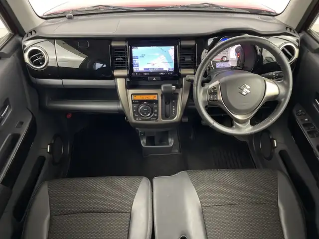 スズキ ハスラー Jスタイル Ⅱ 鹿児島県 2017(平29)年 2.2万km フェニックスレッドパール/ホワイト2トーンルーフ 社外8インチナビ/（AM/FM/CD/DVD/Bluetooth）/フルセグテレビ/バックカメラ/デュアルカメラブレーキサポート/レーンキープアシスト/ステアリングリモコン/シートヒーター/オートライト/ハーフレザーシート/ETC/スマートキー/オートエアコン/アイドリングストップ