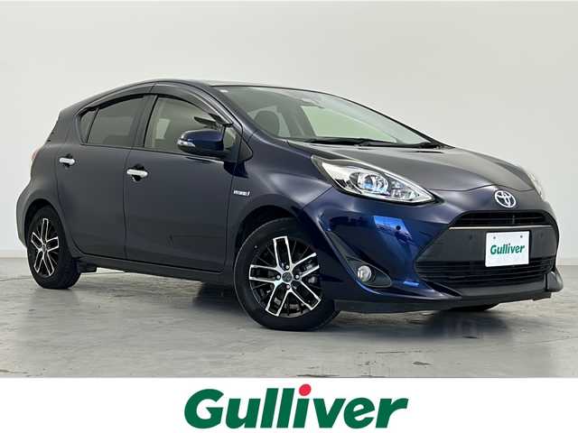 トヨタ アクア S スタイルブラック 宮城県 2019(令1)年 9.7万km ダークブルーマイカ トヨタセーフティセンス/・プリクラッシュセーフティ/・レーンディパーチャーアラート/・オートハイビーム/・クリアランスソナー/純正ナビ/・CD.DVD.SD.BT/フルセグTV/バックカメラ/ドライブレコーダー（Fのみ）/ビルトインETC/LEDヘッドライト/フォグランプ/プッシュスタート/スマートキー×２/アイドリングストップ/横滑り防止装置/社外15インチアルミホイール/純正フロアマット