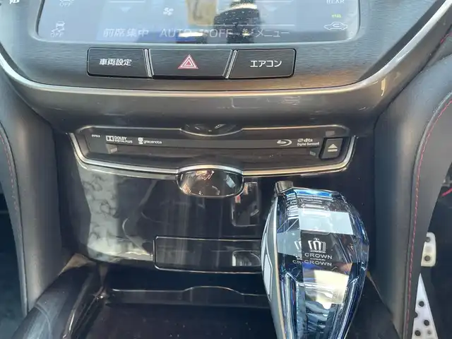 トヨタ クラウン ハイブリッド アスリートS Four 青森県 2016(平28)年 8.5万km ブラック ４WD/純正SDナビ/AM/FM/BT/SD/CD/DVD/AUX/フルセグ/横滑り防止装置/クルーズコントロール/クリアランスソナー/バックカメラ/ビルトインETC/ECOMODE/SNOWMODE/SPORTMODE/前席パワーシート/革巻きステアリング/ステアリングリモコン/MTモード付AT/プッシュスタート/スマートキー/LEDヘッドライト/オートライト/フォグランプ/電動格納ミラー/ウィンカーミラー/純正フロアマット/ドアバイザー/取説