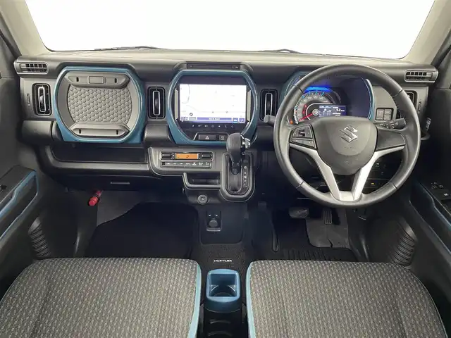スズキ ハスラー HYBRID X 埼玉県 2020(令2)年 6.2万km オフブルーM 純正９インチナビ/　(フルセグ/Bluetooth/AM/FM)/全方位モニター/ビルトインETC/純正アルミホイール１５インチ/純正フロアマット/シートヒーターD+N席/プッシュスタート/スマートキー/アイドリングストップ