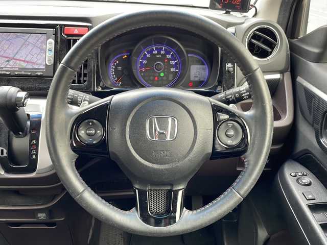 ホンダ Ｎ ＷＧＮ カスタム G ターボパッケージ 愛媛県 2014(平26)年 3.3万km ポリッシュドメタルメタリック Gathersナビ(CD/DVD/AM・FM/BT/ワンセグTVキャンセラー付き)/バックカメラ/ETC/前方ドラレコ/パドルシフト/クルーズコントロール/サイドカーテンエアバッグ/レーダー探知機(ASSURA/AR-41GA)/純正14インチアルミホイール/純正フロアマット