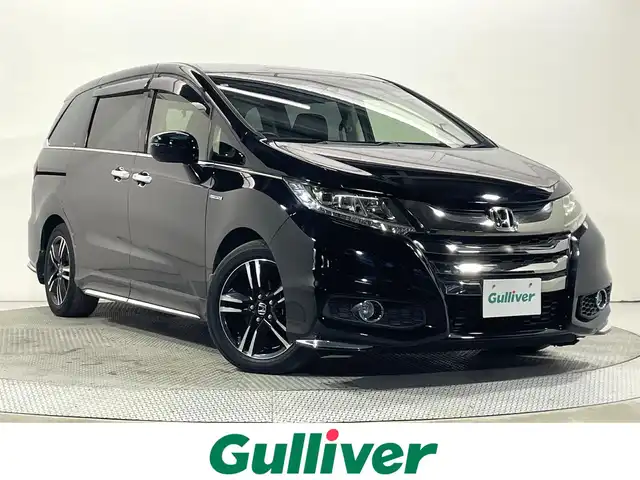 ホンダ オデッセイ ハイブリッド アブソルートセンシングEXパック 大阪府 2017(平29)年 4.6万km クリスタルブラックパール ホンダセンシング　純正ナビＴＶ　レーダークルコン　衝突軽減　両側パワスラ　バックカメラ　ＥＴＣ　ハーフレザー　パワーシート　ＢＳＭ　レーンアシスト　ＬＥＤヘッドライト　スマートキー　フォグランプ