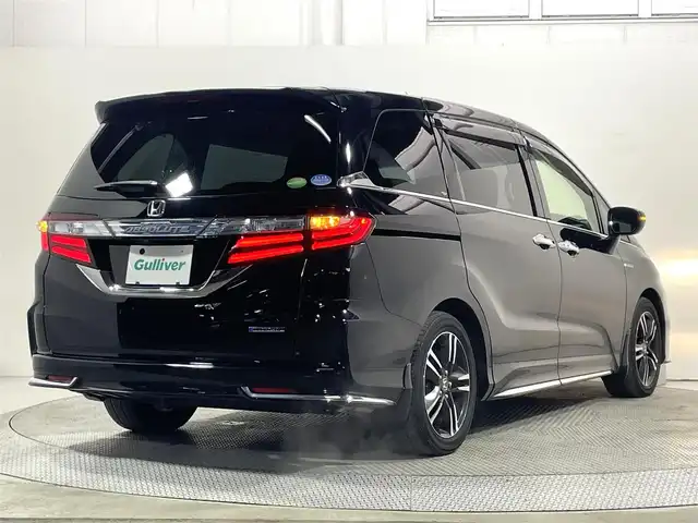 ホンダ オデッセイ ハイブリッド アブソルートセンシングEXパック 大阪府 2017(平29)年 4.6万km クリスタルブラックパール ホンダセンシング　純正ナビＴＶ　レーダークルコン　衝突軽減　両側パワスラ　バックカメラ　ＥＴＣ　ハーフレザー　パワーシート　ＢＳＭ　レーンアシスト　ＬＥＤヘッドライト　スマートキー　フォグランプ