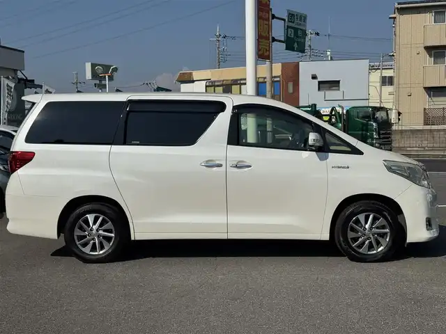トヨタ アルファードハイブリット G 千葉県 2012(平24)年 10.6万km ホワイトパールクリスタルシャイン 社外10型フローティングナビ/フルセグTV/Bluetooth/バックカメラ/両側電動スライドドア/コーナーセンサー/クルーズコントロール/パワーシート/3列シート/HIDヘッドライト/オートライト/純正16インチAW/前後ドラレコ/ETC/保証書・取説
