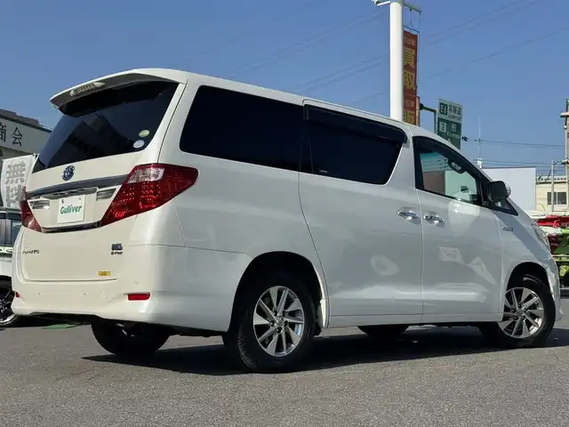 トヨタ アルファードハイブリット G 千葉県 2012(平24)年 10.6万km ホワイトパールクリスタルシャイン 社外10型フローティングナビ/フルセグTV/Bluetooth/バックカメラ/両側電動スライドドア/コーナーセンサー/クルーズコントロール/パワーシート/3列シート/HIDヘッドライト/オートライト/純正16インチAW/前後ドラレコ/ETC/保証書・取説
