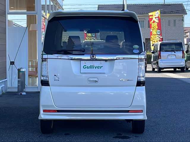 ホンダ Ｎ ＢＯＸ カスタム SSパッケージ 岐阜県 2015(平27)年 4.6万km プレミアムホワイトパール 禁煙車/AM/FM/CD/DVD/USB/BT/社外ナビ/ワンセグTV/両側パワースライドドア/カーテンエアバッグ/バックカメラ/純正フロアマット/純正アルミホイール/ドアバイザー/プッシュスタート/パワーウィンドウ/電動格納ミラー/スマートキー/スペアキー