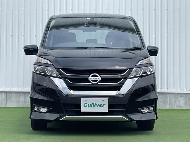 日産 セレナ ハイウェイスター Vセレクション 香川県 2018(平30)年 5.2万km ダイヤモンドブラック 登録時走行距離：51640km/純正9型ナビ/　CD DVD BT フルセグTV/全方位カメラ/ドライブレコーダー/ETC/両側パワースライドドア/エマージェンシーブレーキ/レーンキープアシスト/クルーズコントロール/クリアランスソナー/パーキングアシスト/アイドリングストップ/LEDヘッドライト/オートライト/フォグランプ/ロールサンシェード/ISOFIX/革巻きステアリング/ステアリングスイッチ/プッシュスタート/スマートキー/スペアキー