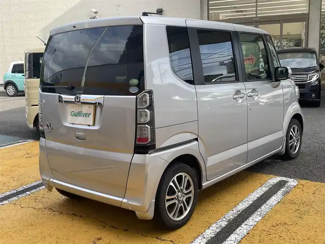 ホンダ Ｎ ＢＯＸ ＋ G Lパッケージ 静岡県 2014(平26)年 10.9万km カトラリーシルバーM ワンオーナー/純正ナビ/CD/SD/片側パワースライドドア/前方ドライブレコーダー/ETC/HIDヘッドライト/オートライト/スマートキー×2/保証書/取扱説明書/ナビ取扱説明書/H28/31/R3/5/7点検記録簿有