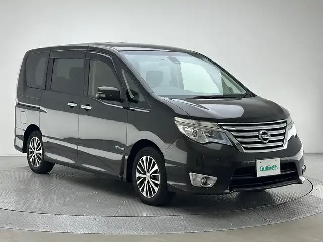 日産 セレナ ハイウェイS S HV Aセーフ 兵庫県 2015(平27)年 7.1万km タイガーアイブラウン ・純正SDナビ/・全方位カメラ/・前方ドライブレコーダー/・ビルドインETC/・両側パワースライドドア/・前後コーナーセンサー/・オートライト/・LEDヘッドライト/・衝突軽減ブレーキ/・レーンキープアシスト/・オートクルーズコントロール/・純正16インチアルミホイール/・スマートキー/・スペアキー1本/・プッシュスタート
