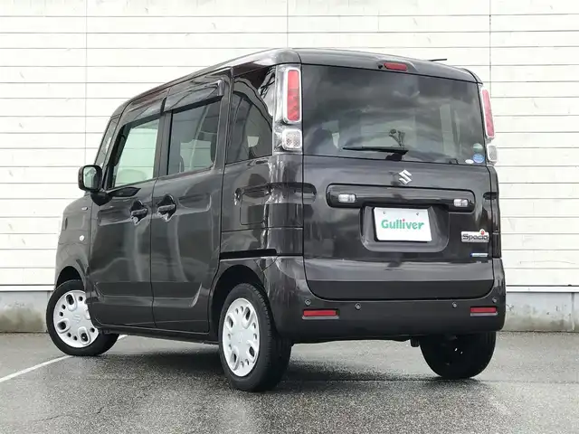 スズキ スペーシア HYBRID G 富山県 2019(令1)年 4.6万km アーバンブラウンパールメタリック 社外ナビ/ワンセグTV/Bluetooth/衝突被害軽減ブレーキ/コーナーセンサー/レーンキープアシスト/横滑り防止装置/プッシュスタート/スマートキー/スペアキー１本/両側スライドドア/ヘッドライトレベライザー/ベンチシート/電動格納ミラー