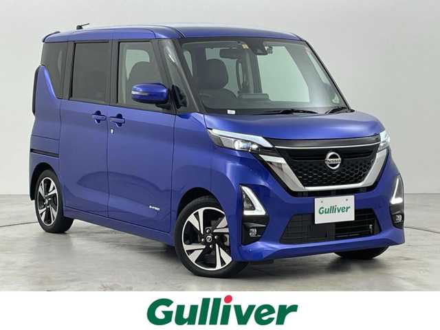 日産 ルークス HWS Gターボ プロパイロットED 福岡県 2021(令3)年 1.2万km アトランティックブルー 純正９型ナビ（フルセグＴＶ）　/全方位カメラ　/前方ドライブレコーダー　/ＥＴＣ　/ＡＣＣ　/プロパイロット　/コーナーセンサー　/エマージェンシーブレーキ　/レーンキープ　/両側電動スライドドア　/純正１５インチＡＷ