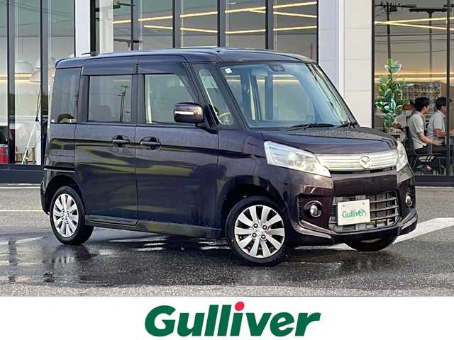 マツダ フレアワゴン カスタムスタイル XS 新潟県 2014(平26)年 12.4万km ミステリアスバイオレットパール ４WD/社外SDナビ　CA9K2/(AM/FM/CD/DVD/SD/フルセグ/Bluetooth)/片側パワースライドドア/運転席シートヒーター/衝突被害軽減ブレーキ/横滑り防止装置/純正フロアマット/オートライト/スマートキー/スペアキー/ドアバイザー/シガーソケット