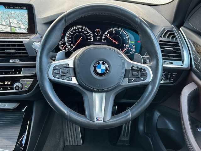 ＢＭＷ Ｘ３ 20d xDrive Mスポーツ 道東・釧路十勝 2018(平30)年 7.7万km ソフィスト・グレー・ブリリアント・エフェクト ４WD/純正HDDナビ/　CD/DVD/BT/USB/フルセグ/360°ビューモニター/ミラーETC/ドライビングアシスト/衝突回避ブレーキ/レーンキーピングアシスト/アクティブクルーズコントロール/パークディスタンスコントロール/パーキングアシスト/茶レザーシート/フロントパワーシート/全席シートヒーター/置くだけ充電/パワーバックドア/純正19インチAW/純正フロアマット