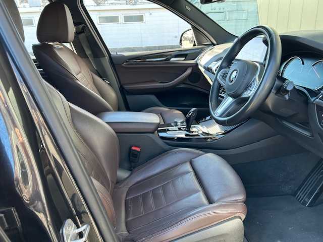 ＢＭＷ Ｘ３ 20d xDrive Mスポーツ 道東・釧路十勝 2018(平30)年 7.7万km ソフィスト・グレー・ブリリアント・エフェクト ４WD/純正HDDナビ/　CD/DVD/BT/USB/フルセグ/360°ビューモニター/ミラーETC/ドライビングアシスト/衝突回避ブレーキ/レーンキーピングアシスト/アクティブクルーズコントロール/パークディスタンスコントロール/パーキングアシスト/茶レザーシート/フロントパワーシート/全席シートヒーター/置くだけ充電/パワーバックドア/純正19インチAW/純正フロアマット