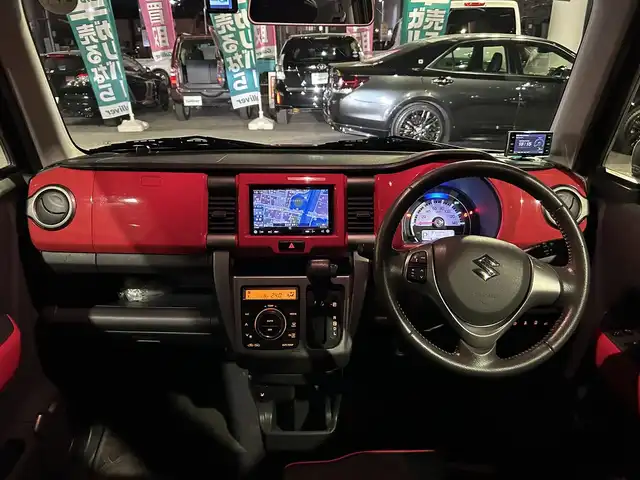 スズキ ハスラー Jスタイル 東京都 2015(平27)年 2.3万km フェニックスレッドパール/ホワイト2トーンルーフ ワンオーナー/社外メモリナビ/CD/FM・AM/USB/AUX//ワンセグTV/バックカメラ/ETC/ドライブレコーダー/GPSレーダー/衝突軽減ブレーキ/シートヒーター/社外１５インチAW/純正ラバーマット/ドアバイザー/キセノンヘッドライト/LEDイカリング/LEDフォグランプ/保証書/取扱説明書/スペアキー