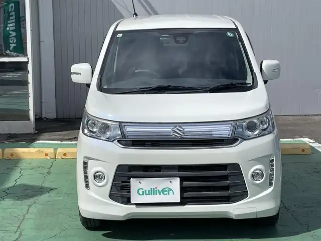 スズキ ワゴンＲ スティングレー T 埼玉県 2015(平27)年 7.7万km クリスタルホワイトP 新車時保証書/取扱説明書/純正SDナビ（CN-R302Z)/　（フルセグTV/BT/CD・DVD/SD/USB/ラジオ)/プッシュスタート/オートライト/HIDヘッドライト/LEDデイライト/ステアリングスイッチ/パドルシフト/クルーズコントロール/アイドリングストップ/スタビリティコントロール（横滑り防止機能）/レーダーブレーキサポート/社外前後ドライブレコーダー/運転席シートヒーター/ETC/社外フロアマット/純正ドアバイザー/タイヤサイズ　　165/55/R15