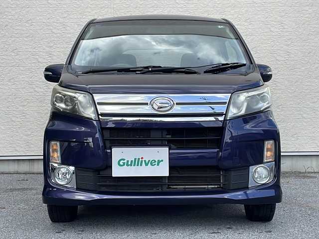 ダイハツ ムーヴ カスタム X 滋賀県 2013(平25)年 7.6万km アーバンナイトブルークリスタルメタリック ワンオーナー/純正メモリナビ/バックカメラ/ウィンカーミラー/プッシュスタート/ETC/AM/FM/CD/DVD/Bluetooth/スペアキー（板キー）/純正アルミ付きサマータイヤ4本/アイドリングストップ/オートライト