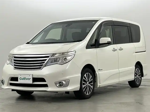 日産 セレナ HWS S HV Vセレ +SeftyⅡ 福岡県 2016(平28)年 5.7万km ブリリアントホワイトパール 純正ナビ（ＢＴ，フルセグＴＶ）　/全方位カメラ　/ＥＴＣ　/前方ドライブレコーダー　/クルーズコントロール　/コーナーセンサー　/エマージェンシーブレーキ　/レーンキープ　/両側電動スライドドア　/Ｗエアコン　/ＬＥＤ
