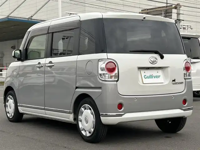 ダイハツ ムーヴ キャンバス G メイクアップ SA Ⅲ 岡山県 2017(平29)年 4.2万km パールホワイトⅢ/スムースグレーマイカメタリック 2トーン 登録時走行距離41774km/社外ナビ　/(AM.FM.TV.CD.DVD.BT.USB)/バックカメラ　/衝突軽減ブレーキ/両側パワースライドドア　/ＥＴＣ　/クリアランスソナー/横滑り防止装置/Ｂｌｕｅｔｏｏｔｈ接続　/盗難防止装置/アイドリングストップ　/ＵＳＢ入力端子　/ドライブレコーダー/オートライト/オートマチックハイビーム　