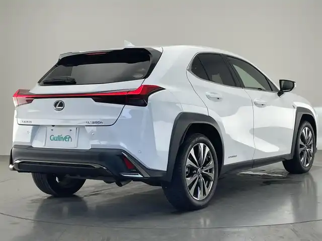 レクサス ＵＸ 250h Fスポーツ 愛知県 2020(令2)年 2.3万km ホワイトノーヴァガラスフレーク 純正ナビＴＶ　ムーンルーフ　三眼ＬＥＤ　禁煙車　ＤＶＤ　全方位カメラ　ワイヤレス充電　赤革　シートヒーター　電動リアゲート　レクサスセーフティ＋　衝突軽減装置　追従クルコン　ＢＳＭ　コーナーセンサー