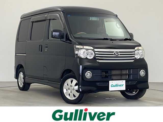 ダイハツ アトレー ワゴン カスタム ターボ RS 秋田県 2016(平28)年 4.5万km ブラックマイカメタリック ４WD/ポータブルテレビ/ETC/社外エンジンスターター/ウッドコンビハンドル/リモコンキー/ベンチシート/ルームミラー一体型前後ドライブレコーダー/純正AW/純正フロアマット/純正布シートカバー/LEDルームライト