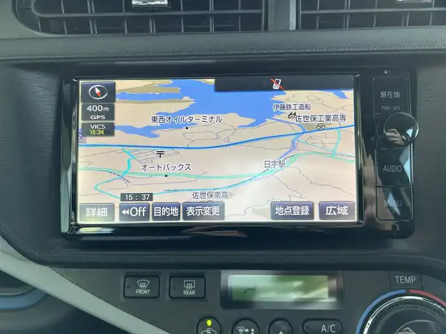 トヨタ アクア S 長崎県 2014(平26)年 16.5万km ライムホワイトパールクリスタルシャイン 純正ナビ/フルセグＴＶ/ＤＶＤ再生/ＥＴＣ/Bluetooth/バックカメラ/ステアリングスイッチ/電格ミラー/スマートキー/プッシュスタート/AAC