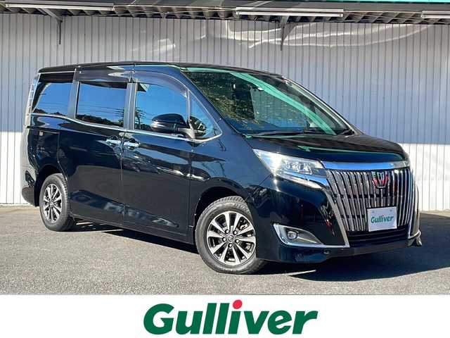 トヨタ エスクァイア Gi 長野県 2018(平30)年 4.6万km ブラック ブラックレザーシート/トヨタセーフティセンス/純正メモリナビ TV/両側パワースライドドア/純正１５インチアルミ/ドライブレコーダー/シートヒーター /純正LEDヘッドライト/クルーズコントロール/レーンキープアシスト/スマートキー