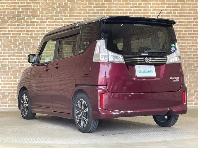 スズキ ソリオ バンディット HV MV 岩手県 2019(令1)年 6.6万km クラレットレッドメタリック/ブラック2トーンルーフ ４WD/全方位カメラ　/両側パワースライドドア/パドルシフト/シートヒーター/クルーズコントロール/レーンアシスト/コーナーセンサー/デュアルカメラブレーキサポート/純正ナビ（CD DVD Bluetooth USB AM FM フルセグ）/ドライブレコーダー/ETC/横滑り防止装置/LEDヘッドライト/ステアリングスイッチ/ロールサンシェード/シートバックテーブル/フォグランプ
