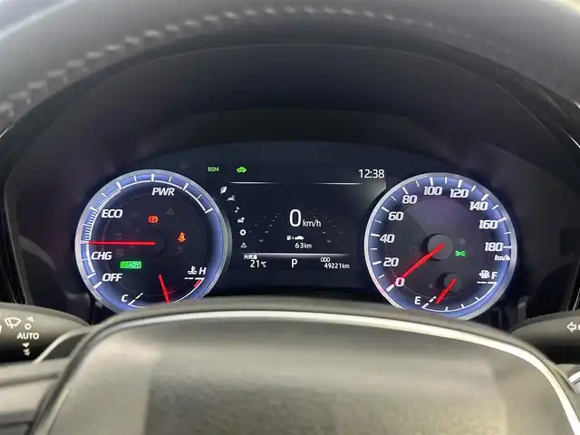 トヨタ クラウン ハイブリッド S 愛知県 2019(令1)年 5万km ホワイトパールクリスタルシャイン 純正ナビ　/（フルセグ/BT／CD/DVD）　/衝突軽減システム　/レーダークルーズコントロール　/パドルシフト/バックカメラ　/レーンキープアシスト　/横滑り防止装置　/前後ドラレコ　/前後コーナーセンサー　/ビルトインETC　/純正AW