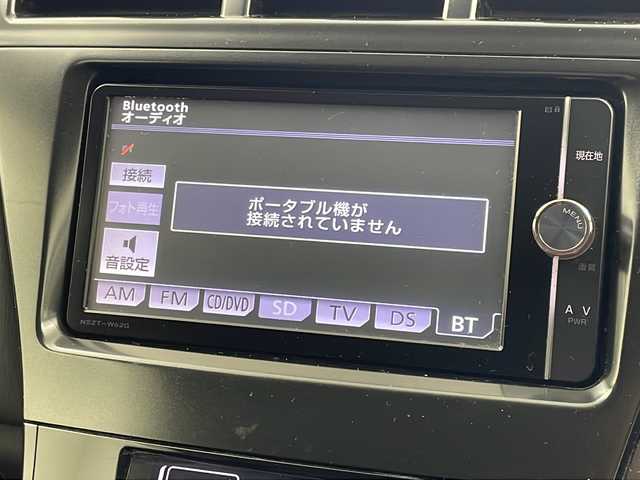 トヨタ プリウス α S チューンブラック 岐阜県 2014(平26)年 10.1万km ブラック 純正SDナビ/　(AM/FM/CD/DVD/SD/Bluetooth/フルセグTV)/バックカメラ/ETC/革巻きステアリング/ステアリングリモコン/オートライト/純正アルミホイール/純正フロアマット/ドアバイザー