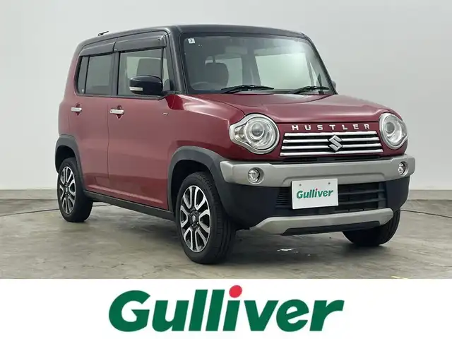 スズキ ハスラー Jスタイル Ⅱ 岡山県 2016(平28)年 6.5万km フェニックスレッドパール/ブルーイッシュブラックパール ナビ　/Bluetooth/前席シートヒーター　/衝突軽減ブレーキシステム/オートハイビーム　/オートライト　/ハーフレザーシート　/スマートキー　/オートエアコン　/ビルトインＥＴＣ　/レーンアシスト　/アイドリングストップ/ISOFIX/ステアリングスイッチ/純正ドアバイザー