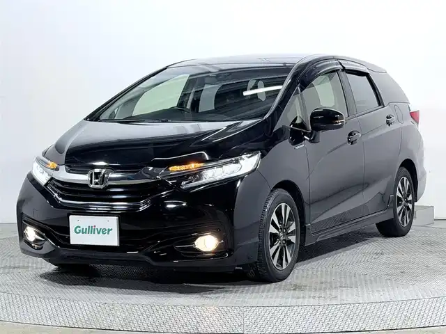 ホンダ シャトル ハイブリッド X 大阪府 2015(平27)年 4.2万km クリスタルブラックパール 純正ナビTV バックカメラ ハーフレザーシート クルーズコントロール 衝突軽減ブレーキ スマートキー プッシュスタート オートライト LEDヘッドライト ETC