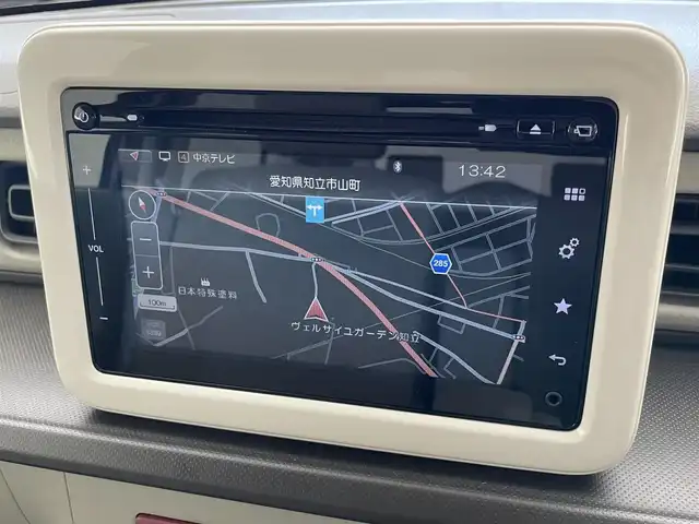 スズキ ラパン L 愛知県 2015(平27)年 3.5万km カシスピンクパールメタリック 純正ナビ　フルセグＴＶ　Ｂｌｕｅｔｏｏｔｈ　アラウンドビューモニター　ＤＶＤ再生　ＵＳＢポート　シートヒーター　純正フロアマット　衝突軽減　アイドリングストップ　ＬＥＤヘッドライト　スマートキー　禁煙